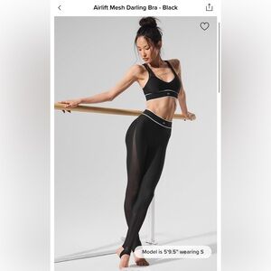 Alo Yoga Airlift Mesh Darling Bra & Leggings Set - Black